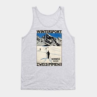 Swiss Skiing Poster Tank Top